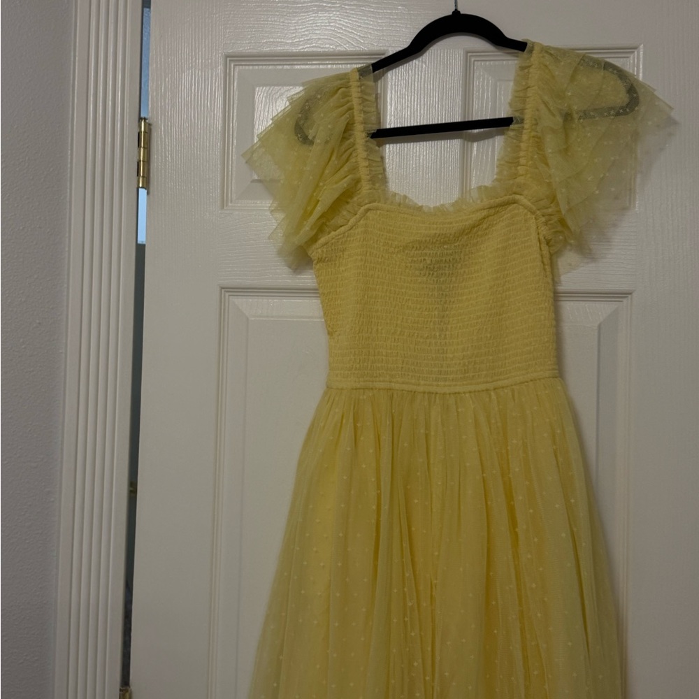 Jessa kae yellow Ruffled Dress